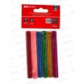 Клеевые стержни TDM 11мм х 100мм, 6шт цветные с блестками, Алмаз 0519 *140