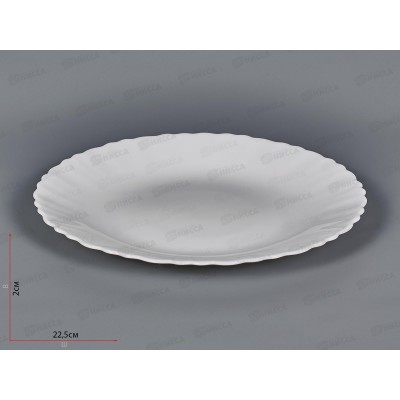 Тарелка мелкая,волнистый край, 22,5см Белье 1039013 Тарелка мелкая,волнистый край, 22,5см Белье 1039013