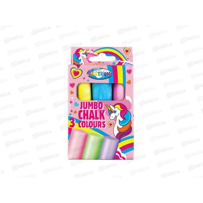 Мел CENTRUM 3 штуки цветной ,Jumbo 80390 *24/144