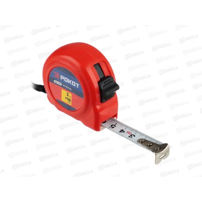 Рулетка  3м*16мм РОКОТ пластик 658-094 г *12