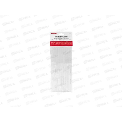 Стержни клеевые 10шт 11*270мм, прозрачные, Rexant, 09-1270 Стержни клеевые 10шт 11*270мм, прозрачные, Rexant, 09-1270