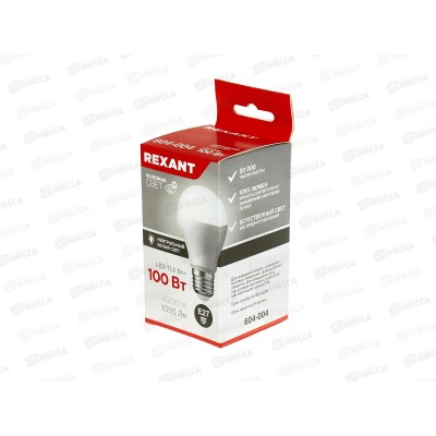 Лампа светодиодная REXANT A60 11,5Вт E27 4000К, 604-004 *10/50