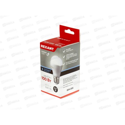 Лампа светодиодная REXANT A60 11,5Вт E27 6500К, 604-005 *10/50 Лампа светодиодная REXANT A60 11,5Вт E27 6500К, 604-005 *10/50
