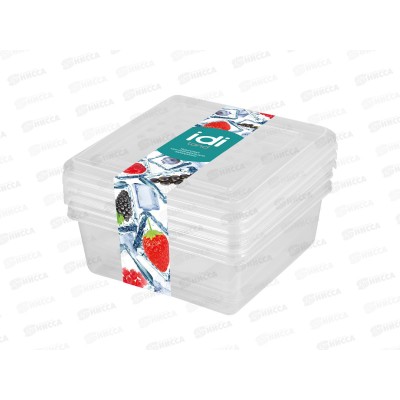Контейнер для заморозки &quotAsti&quot квадратный 0,5л х 3шт 2211011  *18