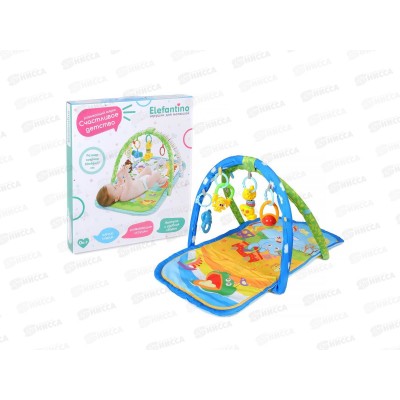 Коврик мягкий &quotElefantino&quot IT106283 игрушки-погремушки, синий, 80*46*37см в коробке