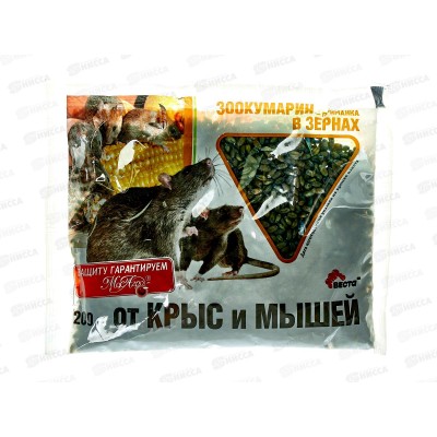 Веста ЗООКУМАРИН - приманка зерно 200г  *30 МосАгро