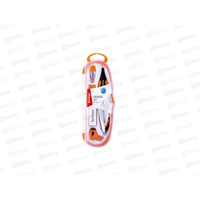 Готовальня Berlingo Optimum,5предметов,футляр DS_00505*12 Готовальня Berlingo Optimum,5предметов,футляр DS_00505*12