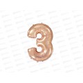 Шар фольга Цифра 3 16" Rose Gold, 1206-1214 *5 Шар фольга Цифра 3 16" Rose Gold, 1206-1214 *5