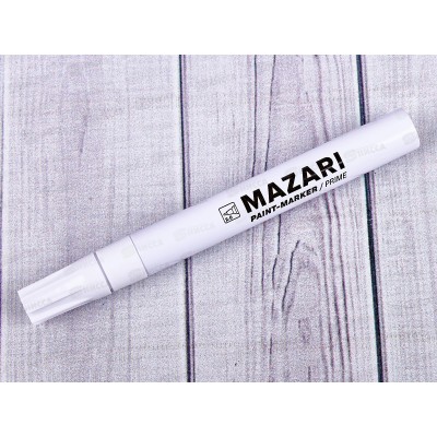 Маркер-краска MAZARI Prime 2мм, бел, M-5043-80*12/144 Маркер-краска MAZARI Prime 2мм, бел, M-5043-80*12/144