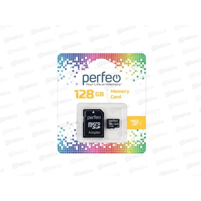 Карта памяти PERFEO microSDXC128Gb (class10) UHS-1