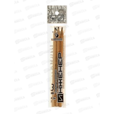 Карандаш чернографитный  ВКФ &quotИнженер&quot 3шт., ассорти,  3P-1240*10/120