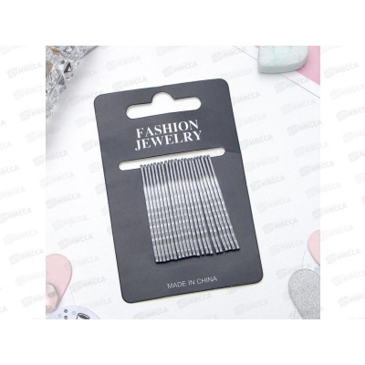 Невидимка для волос &quotКлассика перламутр&quot 20шт 5см серебро 4070826 *6