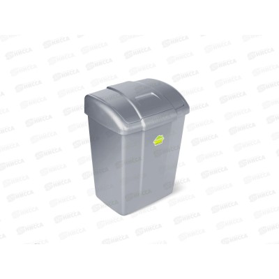 Контейнер для мусора "Форте" 13л С341 Серебристый металлик *10 Контейнер для мусора "Форте" 13л С341 Серебристый металлик *10