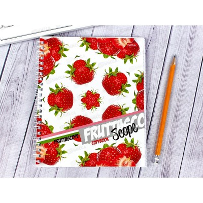 Тетрадь100листов клетка Hatber. A5 Клубничка, на гребне, 10808*4/40 Тетрадь100листов клетка Hatber. A5 Клубничка, на гребне, 10808*4/40