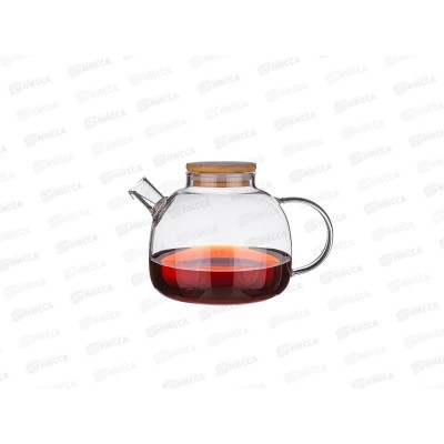 Чайник заварочный 1000мл с бамбуковой крышкой 250-117 Чайник заварочный 1000мл с бамбуковой крышкой 250-117