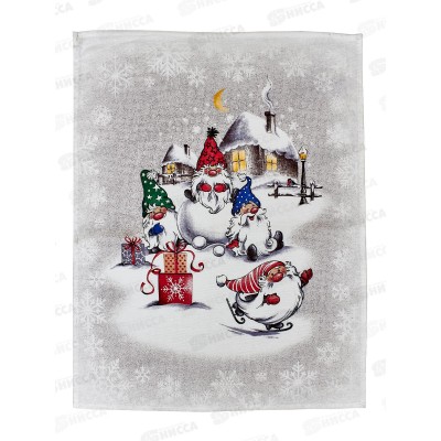 Полотенце из рогожки 60*45 Гномики