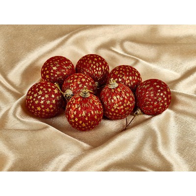 Набор шаров 5см 8шт капрон. со звёздами в пвх 4цв., Е50977 Набор шаров 5см 8шт капрон. со звёздами в пвх 4цв., Е50977