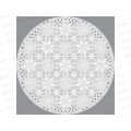 Салфетка ажурная GRACE Лейс 30*30 LO-1005В серебро круг 93473 *12