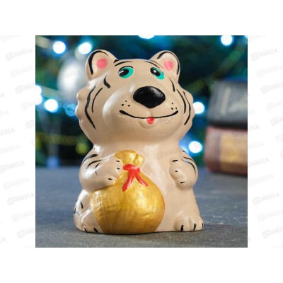 Копилка "Тигр с мешком 11,8см белый 7152135/302981 Н-118 Копилка "Тигр с мешком 11,8см белый 7152135/302981 Н-118