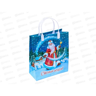 Сумочка пластиковая мягкий Новый Год 23*27 Сияние ночи *40