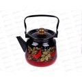 Чайник 3,5л декоративный сферический красно-черный с кнопкой С2716.38 Чайник 3,5л декоративный сферический красно-черный с кнопкой С2716.38