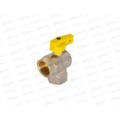 Кран шаровый для газа угловой 1/2" гайка /гайка бабочка СТМ ГАЗ