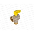 Кран шаровый для газа угловой 1/2&quot гайка /шайба бабочка СТМ ГАЗ