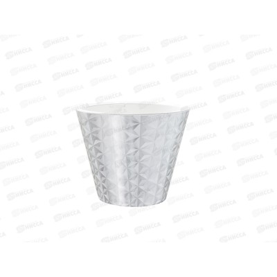 Кашпо &quotГрани&quot 3л Белый (фольга) КШ-9279 *16