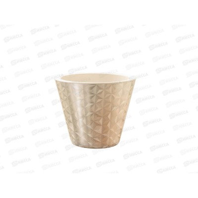 Кашпо "Грани" 3л Кремовый (фольга) КШ-9280 *16