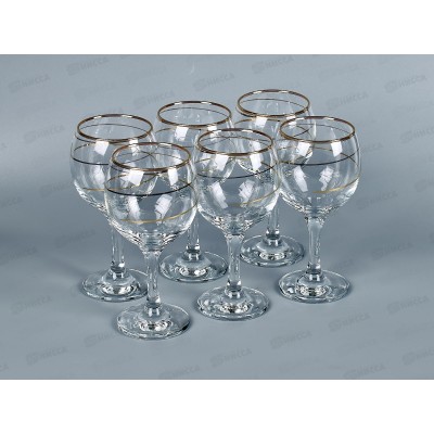 Набор фужеров 250мл 6шт 1711-З2 Золотая спираль *2 Набор фужеров 250мл 6шт 1711-З2 Золотая спираль *2