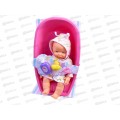 Пупс &quotВесёлый&quot 35см с соской + ванночка, 78575 в коробке *4