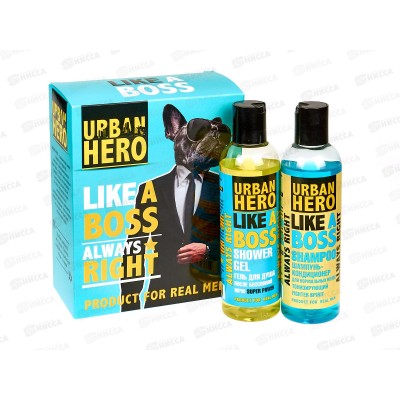 Urban Hero Подарочный набор Like Boss (шампунь-конди 230мл+гель для душа 230мл)до 10.25