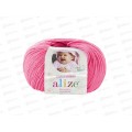Пряжа Ализе Baby wool 20бамбук+40шерсть+40акрил 50г 175м 33 Розовый