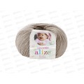 Пряжа Ализе Baby wool 20бамбук+40шерсть+40акрил 50г 175м 167 Кофейный