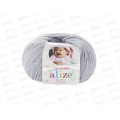 Пряжа Ализе Baby wool 20бамбук+40шерсть+40акрил 50г 175м 52 Серо-сиреневый