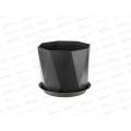 Кашпо ПРИЗМА D220мм 4,7л с поддоном Графитовый М3139 *8 Кашпо ПРИЗМА D220мм 4,7л с поддоном Графитовый М3139 *8