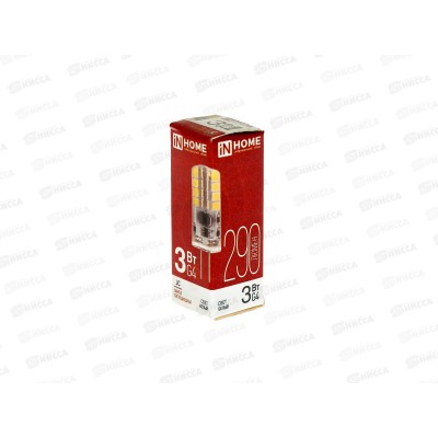 Лампа светодиодная IN-HOME LED-JC-VC 3Вт 12В G4 4000К 270Лм *50