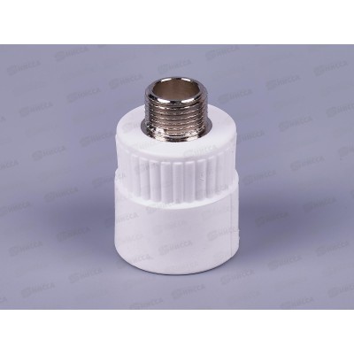 Муфта полипропилен комбинированная наружная резьба DN32*1/2 Aqualink, 03892 *10/100