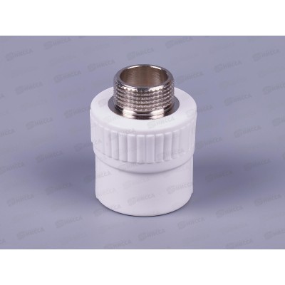 Муфта полипропилен комбинированная наружная резьба DN32*3/4 Aqualink, 03589 *20/100