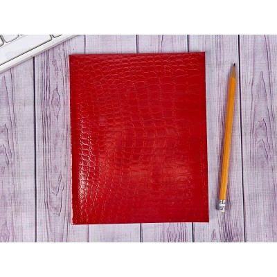 Тетрадь 48 листов клетка. Hatber б/в METALLIC CROCO Красный*5/60