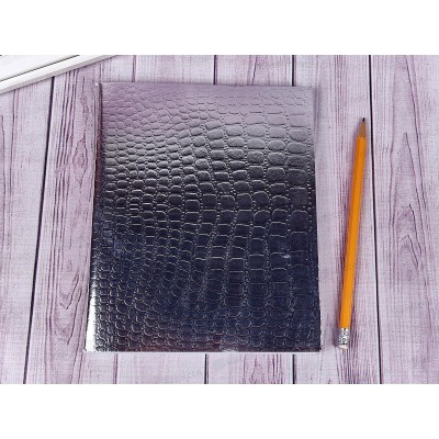 Тетрадь 96листов  клетка Hatber бумвинил METALLIC  CROCO серебро*30