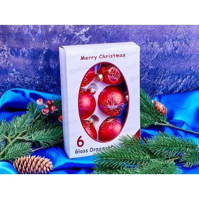 Набор шаров 6шт, 6см стекло, AL-3311 *48 Набор шаров 6шт, 6см стекло, AL-3311 *48