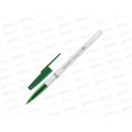 Ручка шариковая BRAUBERG-141511 офисная корпус белый, зеленая *24/240