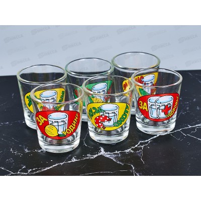 Набор стопок Ода 50мл 6шт 1250-Д Тосты *8 Набор стопок Ода 50мл 6шт 1250-Д Тосты *8