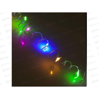 Гирлянда 1м нитка росы LED10 мульти, тип питания от батареек 351-500 г