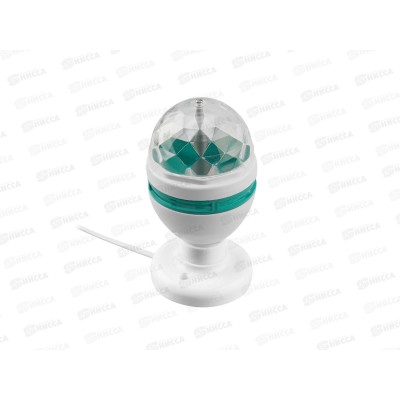 Диско-лампа светодиодная Е27, подставка с цоколем Е27, 601-251