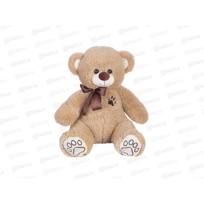 Медведь Бен 38см, МБ-50К цвет-кофейный, с лентой  Мила