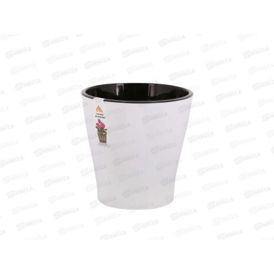 Горшок цветочный &quotЛея&quot 2,2л двойной (белый) *20 М7928