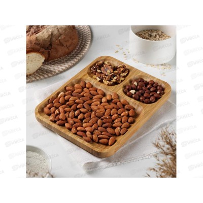 Менажница 3-х секционная 26*20,5*2см бамбук КТ-МЖ-06 Менажница 3-х секционная 26*20,5*2см бамбук КТ-МЖ-06