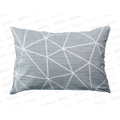 Наволочка поплин НН 50*70 2шт Грань (серый) полоса новая 7352-2
